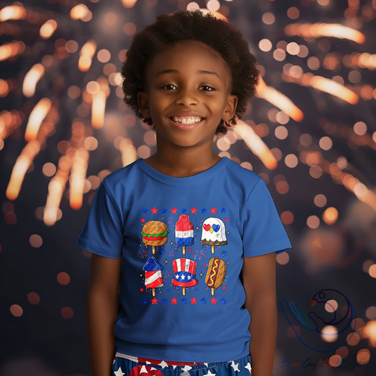 4th of July Melting Ice Cream and Snacks Shirt