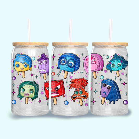 Inside Out Characters Popsicle Libbey Glass