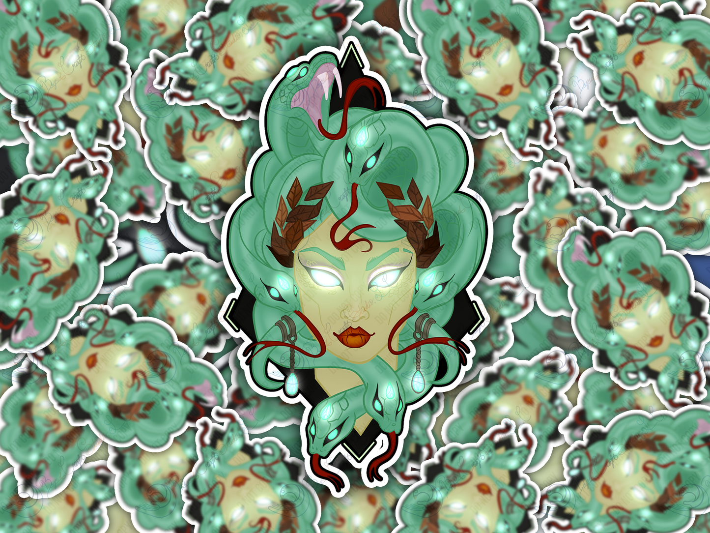 Majestic Medusa Sticker 🐍👁️👑