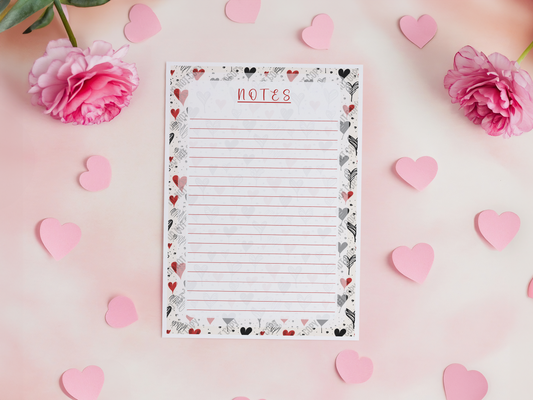 Passionate Hearts Notepad 💖