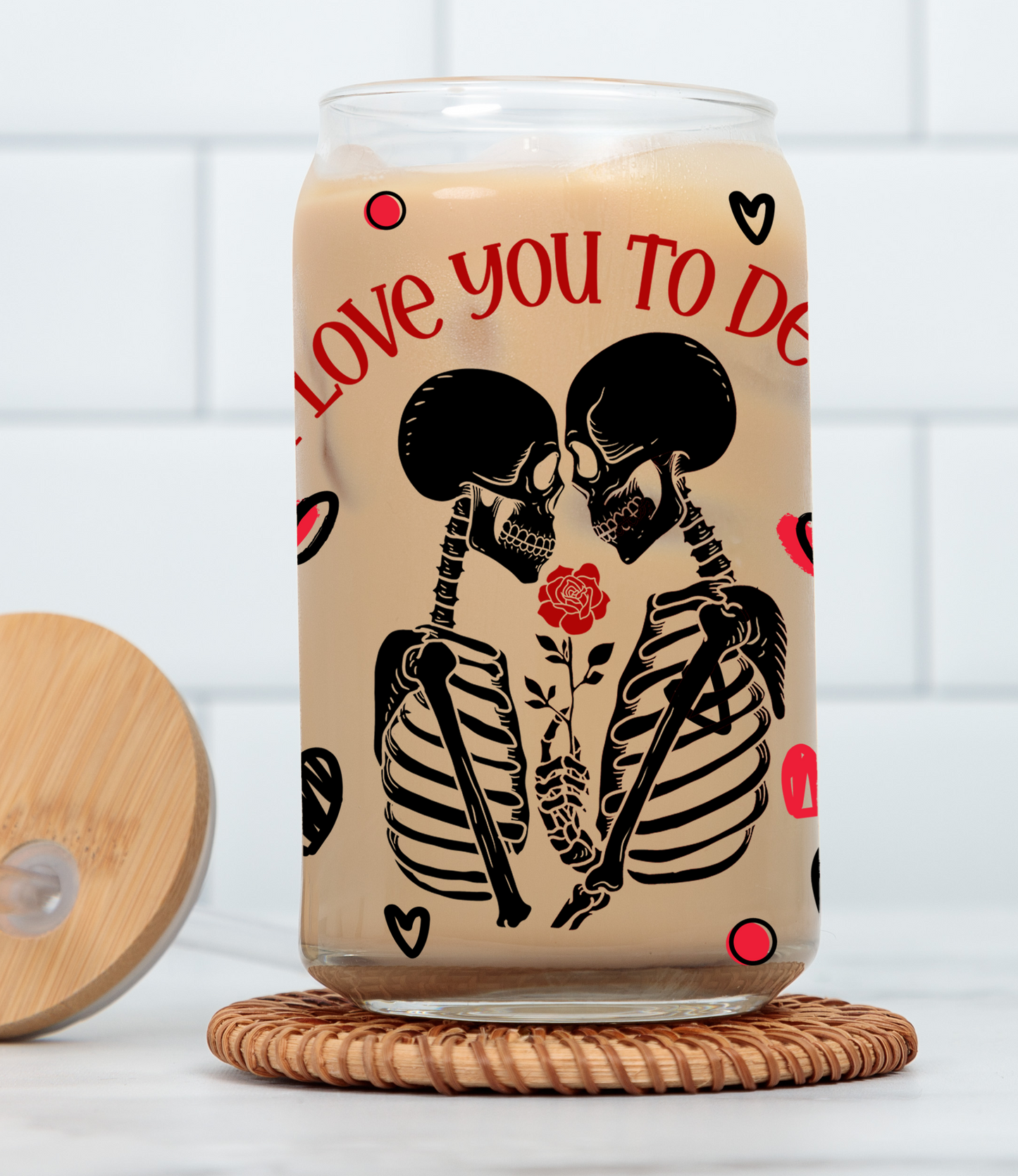 💀 Till Death Do Us Part Glass Cup