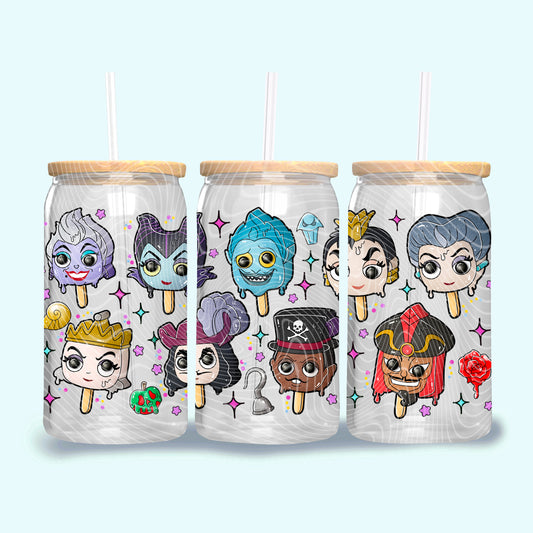 Disney Villains Popsicle Libbey Glass